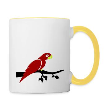 Parrot Branch - Contrasting Mug - white/yellow - Right