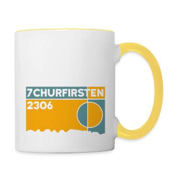 7 Churfirsten Hike Hiking Alpstein Souvenir - Contrasting Mug - white/yellow - Right