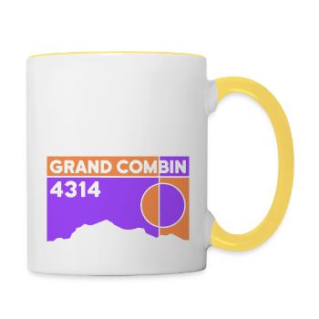 Grand Combin Wallis Wanderung Überschreitung mtb - Tasse zweifarbig - Weiß/Gelb - Rechts