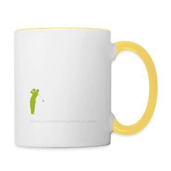 Nerv nich! - Tasse zweifarbig - Weiß/Gelb - Rechts