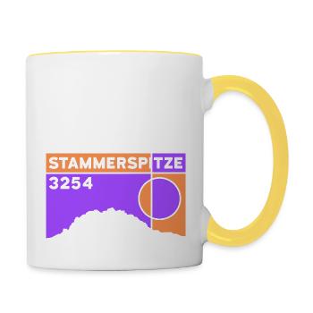 Stammerspitze Piz Tschütta Samnaun mountain tour - Contrasting Mug - white/yellow - Right