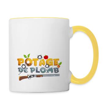 Potage de PLomb - Mug contrasté - blanc/jaune - Droite