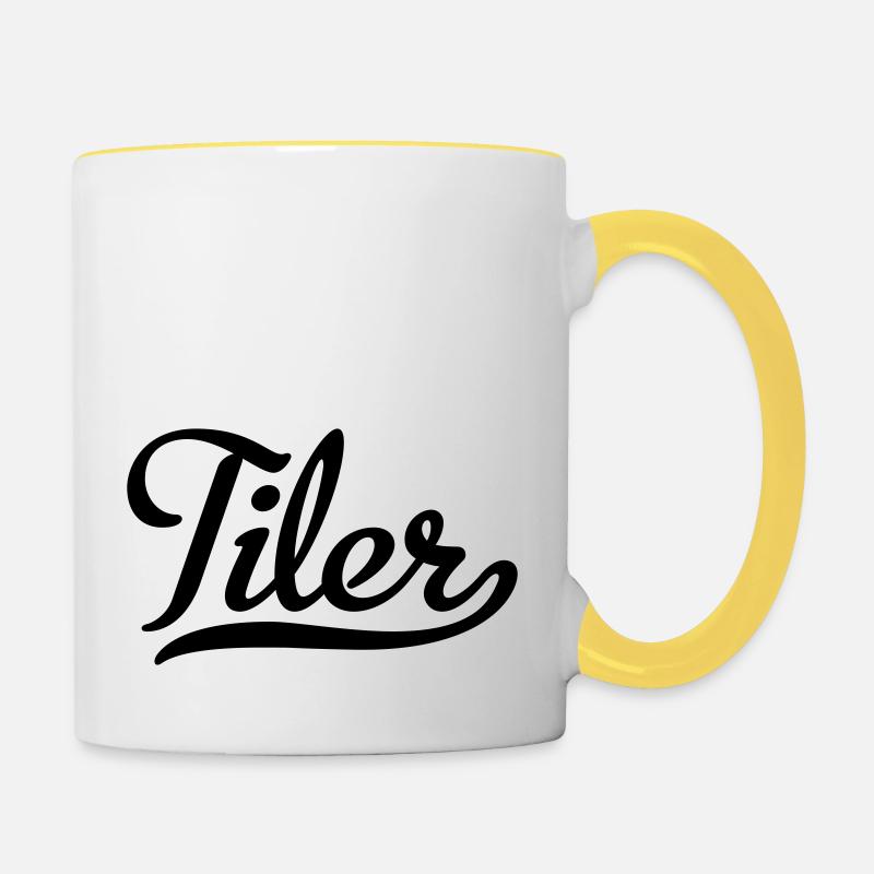 Tiler - Contrasting Mug - white/yellow