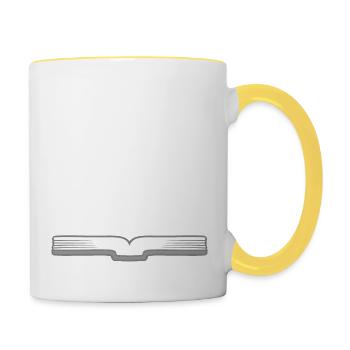 Es ist ein guter Tag, um ein Buch zu lesen Schule Lesen Liebe - Tasse zweifarbig - Weiß/Gelb - Rechts