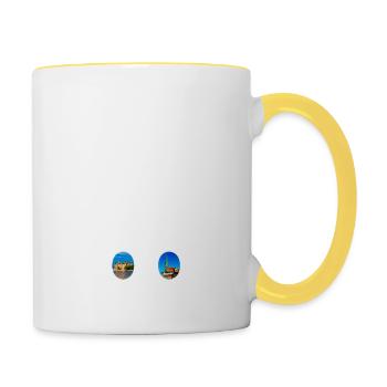 Schwerin ist cool - Tasse zweifarbig - Weiß/Gelb - Rechts