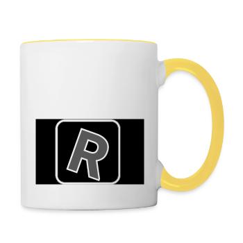 Spieler - Tasse zweifarbig - Weiß/Gelb - Rechts