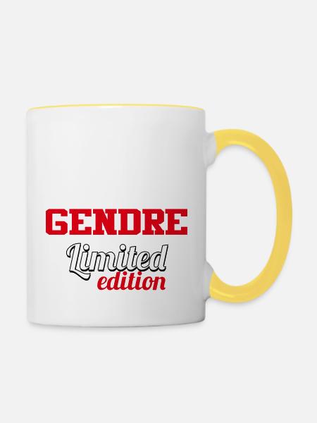 GENDRE LIMITED EDITION - Tasse zweifarbig - Weiß/Gelb