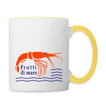 Frutti di mare - Contrasting Mug - white/yellow - Right