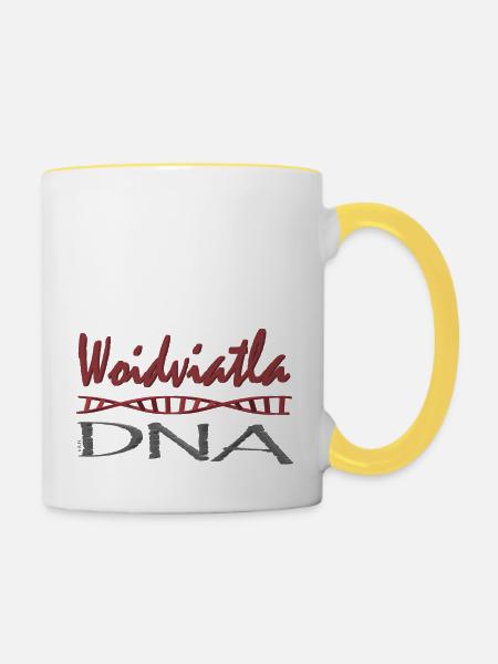 Woidviatla DNA - Tasse zweifarbig - Weiß/Gelb