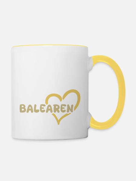 Balearen - Tasse zweifarbig - Weiß/Gelb