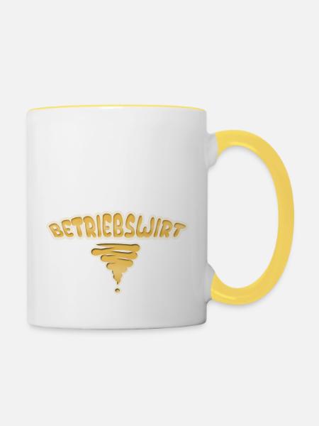 Beruf Betriebswirt - Tasse zweifarbig - Weiß/Gelb