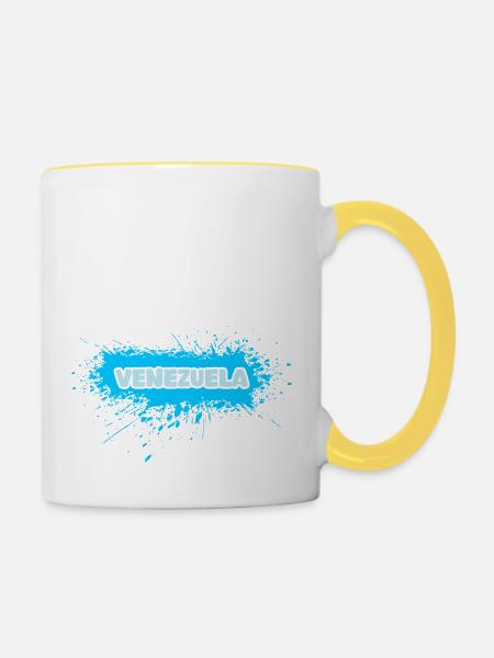 Sonne Venezuela - Tasse zweifarbig - Weiß/Gelb