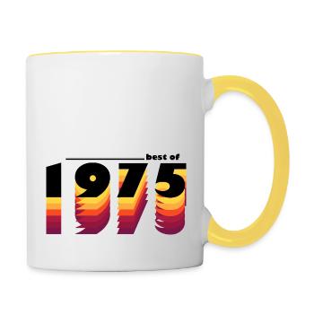 Proudly Celebrating 1975 - Vintage 50 Years of - Contrasting Mug - white/yellow - Right
