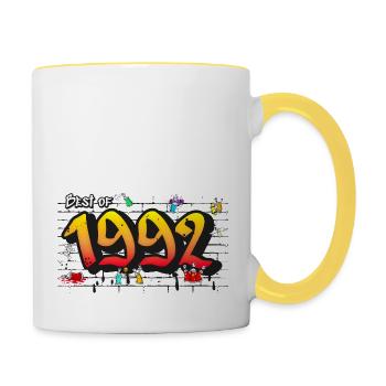 Best of 1992 Graffiti – 33 Years of Bold - Contrasting Mug - white/yellow - Right