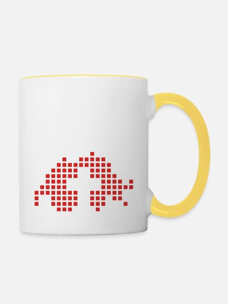 Schweiz - Tasse zweifarbig - Weiß/Gelb