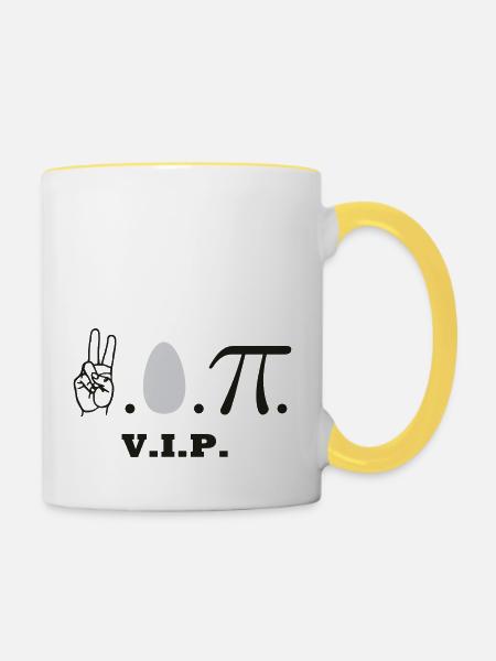 VIP - Tasse zweifarbig - Weiß/Gelb