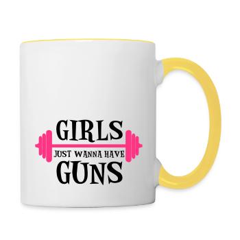 Guns - Contrasting Mug - white/yellow - Right
