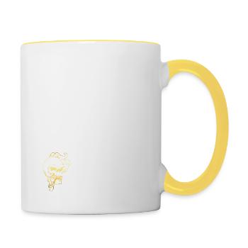 Shisha et Chill White - Mug contrasté - blanc/jaune - Droite