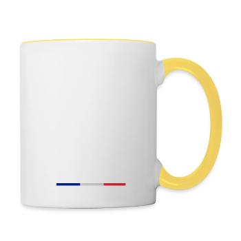 Chic à la française - Mug contrasté - blanc/jaune - Droite