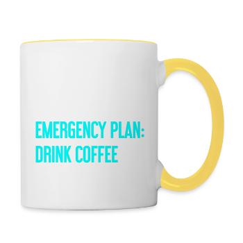 Coffee Contingency Plan - Contrasting Mug - white/yellow - Right