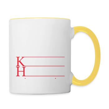 Kamala Yes She Can 2024 - Kamala pour la présidente - Mug contrasté - blanc/jaune - Droite