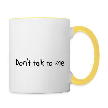 Citations - Mug contrasté - blanc/jaune - Droite