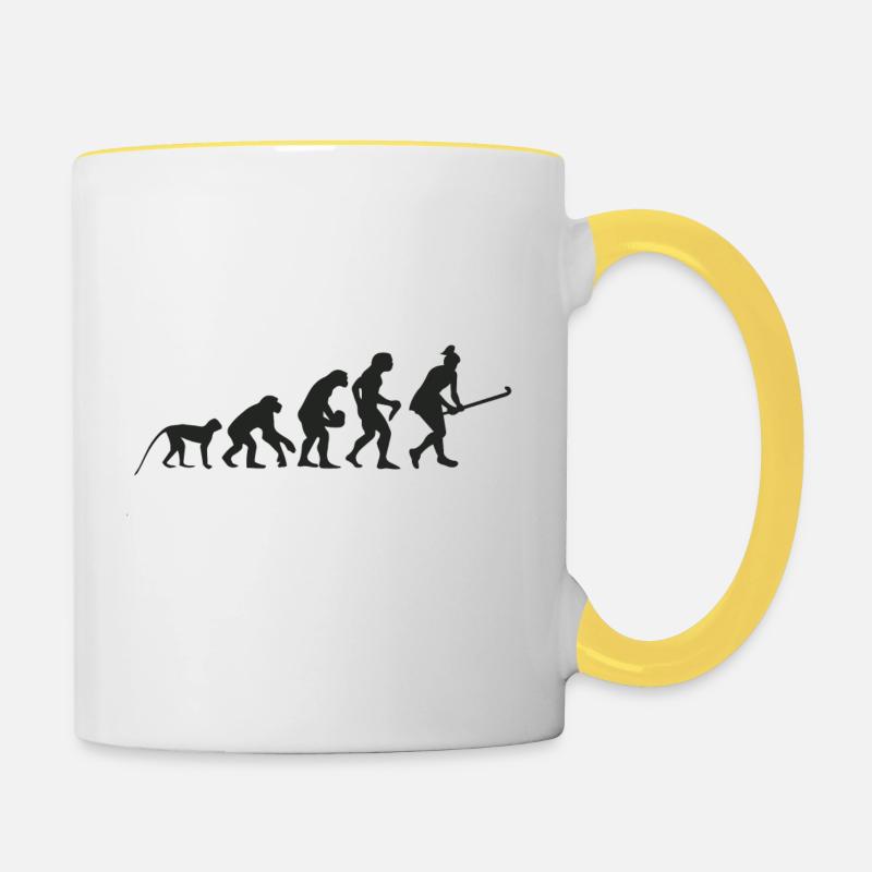 Evolution Hockey - Mug contrasté - blanc/jaune