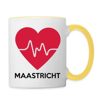 heart Maastricht - Contrasting Mug - white/yellow - Right