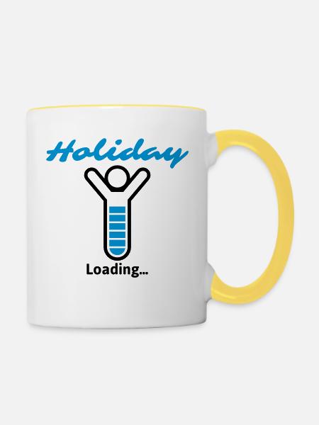 Holiday Loading... - Tasse zweifarbig - Weiß/Gelb