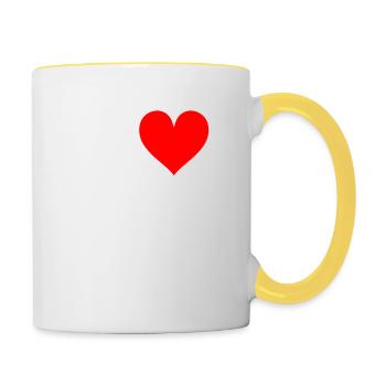 I love daddy - Contrasting Mug - white/yellow - Right
