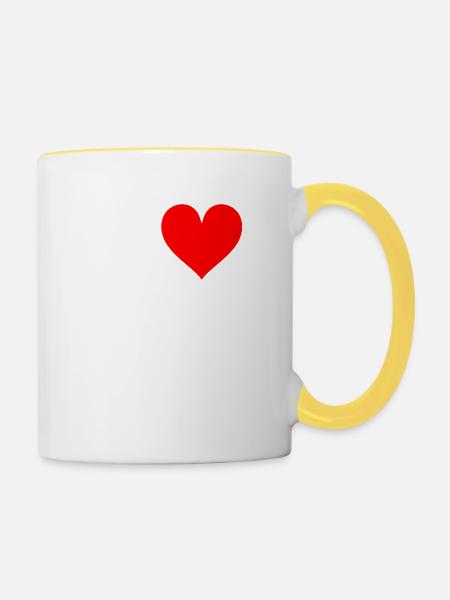 J'aime papa - Mug contrasté - blanc/jaune