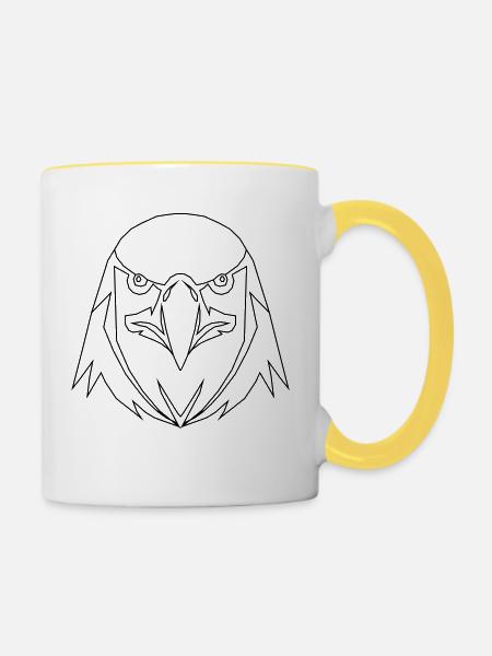 Eagle - Tasse zweifarbig - Weiß/Gelb