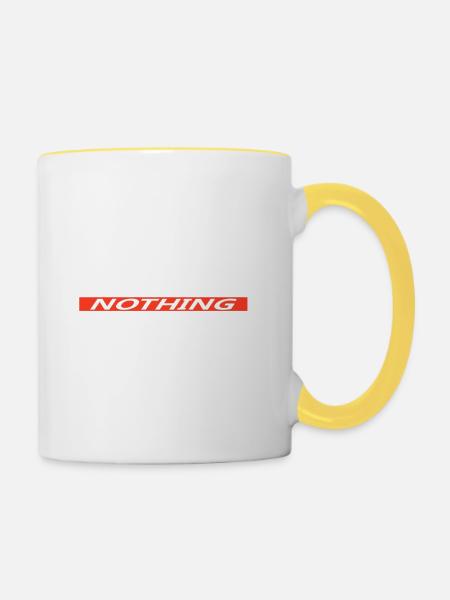 Just do nothing - Tasse zweifarbig - Weiß/Gelb