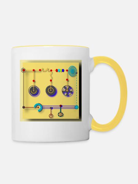 Graphic art 🎨 - Contrasting Mug - white/yellow