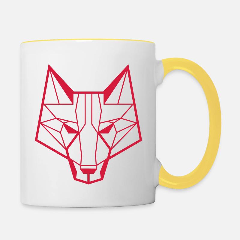 Renard - Mug contrasté - blanc/jaune