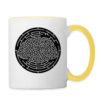 Brain - Contrasting Mug - white/yellow - Right