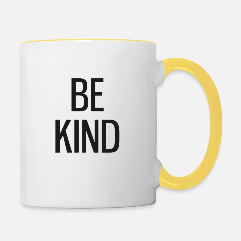 be kid - Contrasting Mug - white/yellow