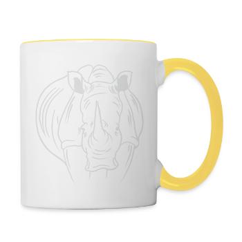 rhino - Contrasting Mug - white/yellow - Right