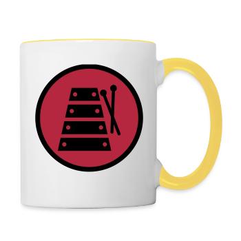 Xylophone - Xylophon - Music - Musik - Musique - Contrasting Mug - white/yellow - Right