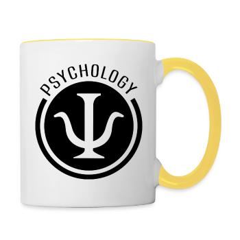 Psychology Student Psychologist Psychology Symbol - Contrasting Mug - white/yellow - Right