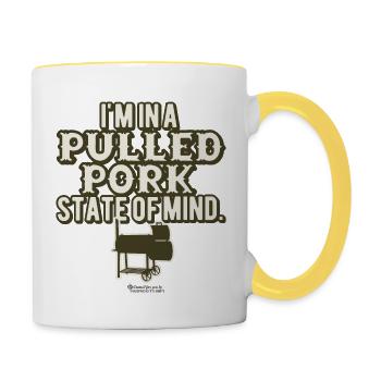 Pulled Pork State of Mind - Tasse zweifarbig - Weiß/Gelb - Rechts