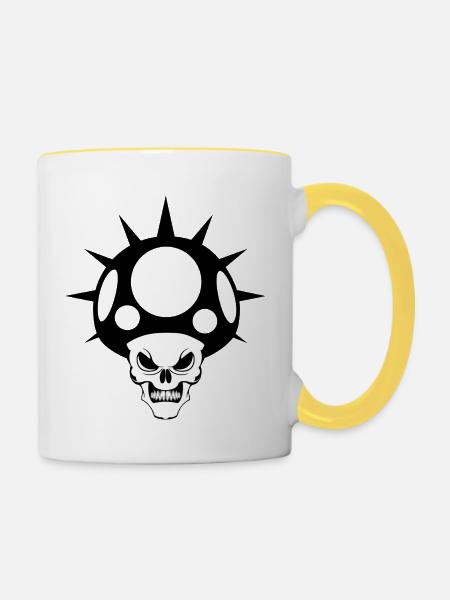 1 Down - Tasse zweifarbig - Weiß/Gelb