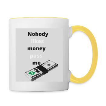 GOTT 7 - Tasse zweifarbig - Weiß/Gelb - Rechts