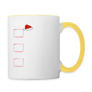 Nice Naughty It's Complicated - Contrasting Mug - white/yellow - Right