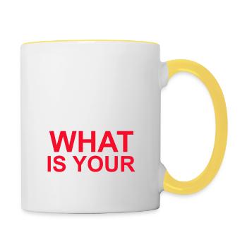 Beer Wine Whiskey Schnapps Alcohol - Contrasting Mug - white/yellow - Right
