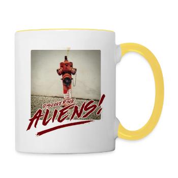 Aliens 15 - Tasse zweifarbig - Weiß/Gelb - Rechts