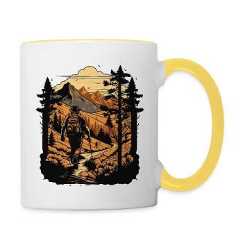 Easy hiking - Contrasting Mug - white/yellow - Right
