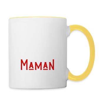 Pas parfaite mais maman - Mug contrasté - blanc/jaune - Droite