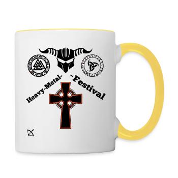 Heavy Metal - Tasse zweifarbig - Weiß/Gelb - Rechts