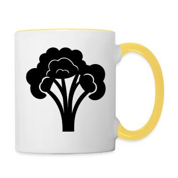 brocoli - Mug contrasté - blanc/jaune - Droite